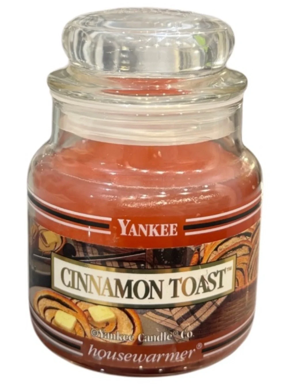 RARE Vintage Yankee Candle Cinnamon Toast 3.7oz Black Band Housewarmer HTF NEW